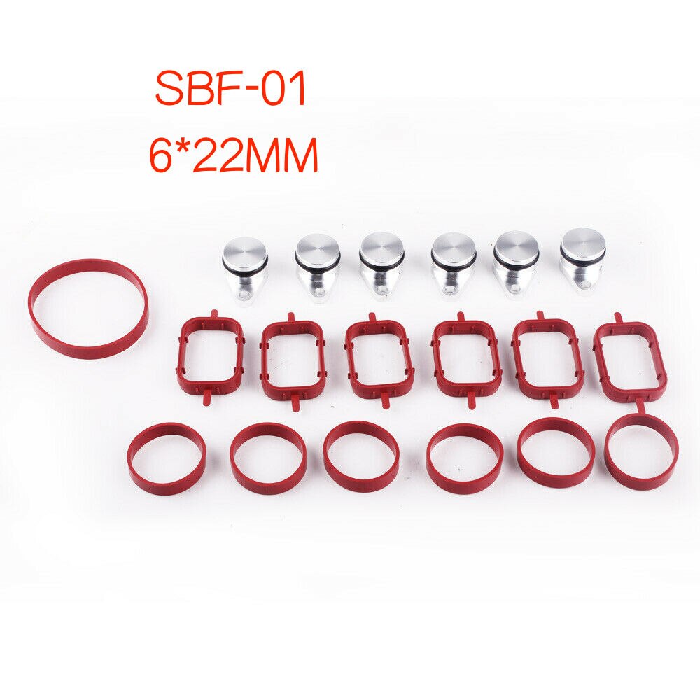 

Комплект из 4/6x22/33 мм OEM дизайн из алюминия для BMW M57 Swirl откидная заглушка пластины уплотнение с прокладкой впускного коллектора 6 цилиндров