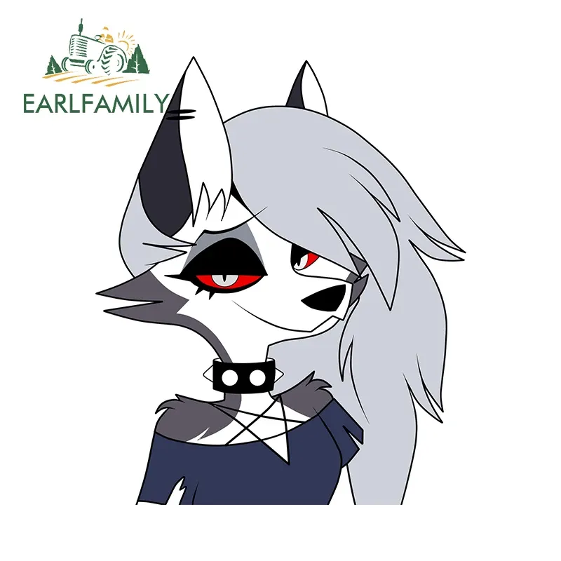 

EARLFAMILY 13 см x 12,4 см Shy Loona с любовью, автомобильная наклейка, художественный чемодан, аниме, визуально, искусственная, с защитой от царапин