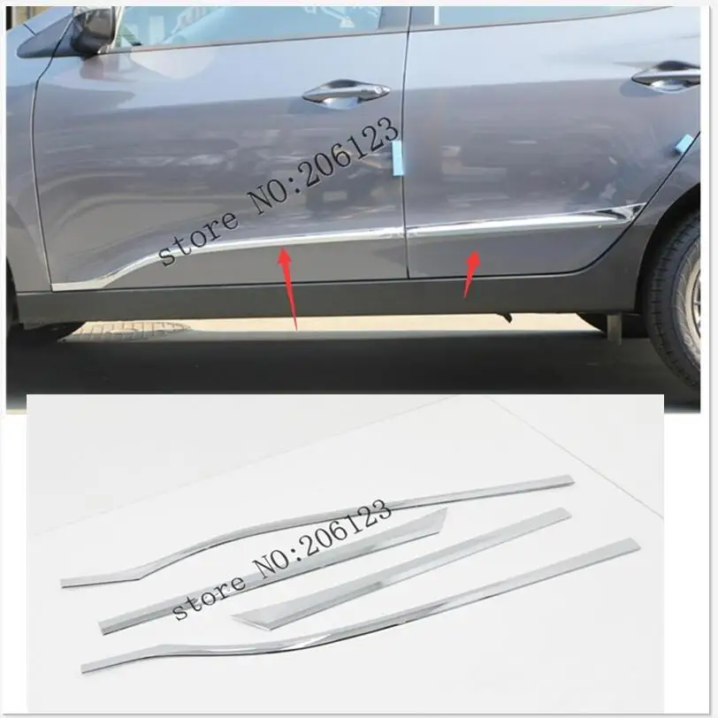 

Автомобильный Стайлинг 2010-2014 для Hyundai Tucson ix35 ABS хромированный корпус боковой молдинг