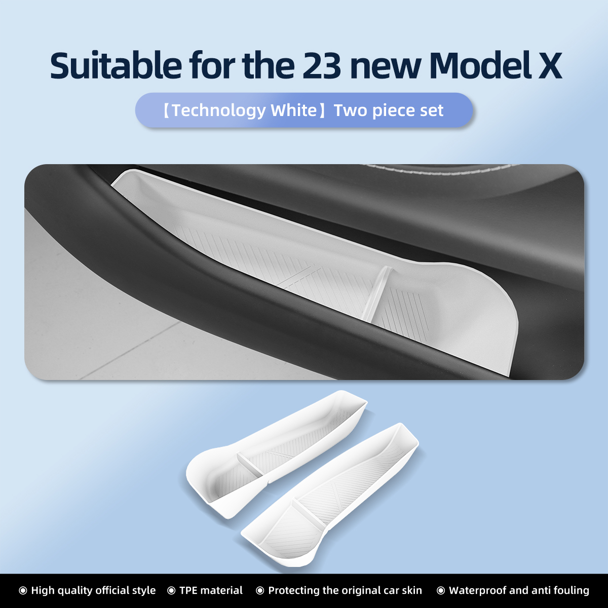 

Боковой ящик для хранения Tesla Model X S 2023 2024 TPE
