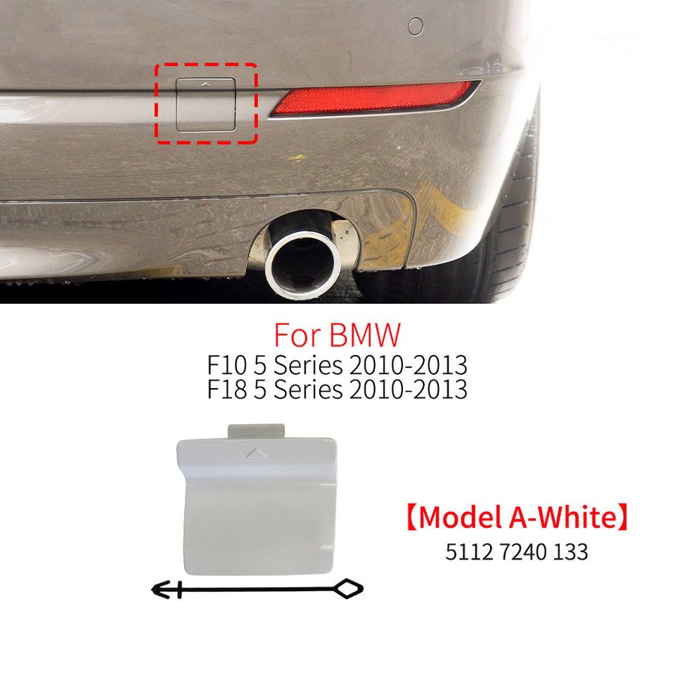 

Для BMW F10 Задний бампер автомобиля, фаркоп, крышка, аксессуар, черный, белый, серебристый, для BMW 5 серии 520 523 525 528 530 535i 2011-2017