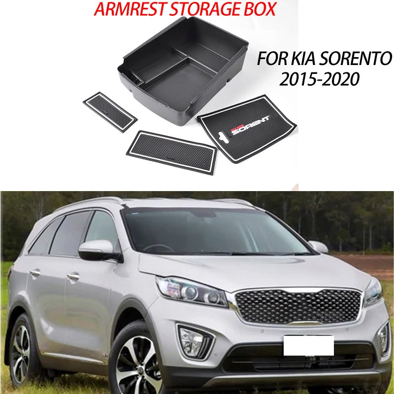 

Для Kia Sorento UM 2015 ~ 2020 Φ Box центральная консоль флокирующий Органайзер контейнер центральный автомобильный подлокотник для хранения
