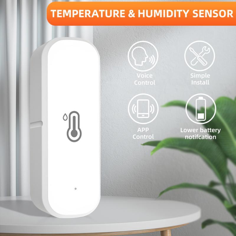 

Датчик Температуры И Влажности Tuya ZigBee С Датчиком Батареи, Совместимый С Smart Life Alexa Google Home Assistant