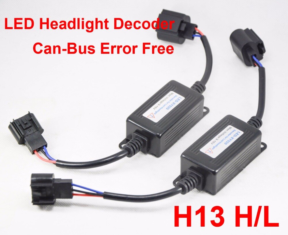 

1 пара H13 9008 авто светодиодный фар Conversion Kit преобразователь can-шины короче спереди и длиннее сзади) без ошибок Предупреждение компенсатор анти-Hyper мигает