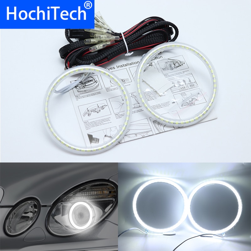 

Для Mercedes-Benz e class w211 E200 E220 E270 E280 E320 E420 CDI 2003-09 сверхъяркий SMD белый фотокольцо с ангельскими глазами комплект
