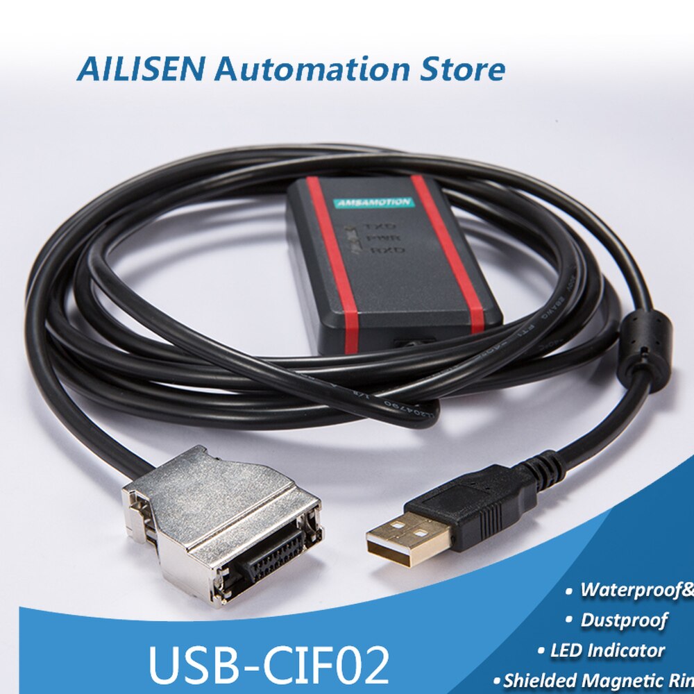 

USB-CIF02 USB к RS232 подходит для Omron CPM1/CPM1A/CPM2A/ CQM1/C200HX HS HE HG SRM1 Серия Программируемый кабель PLC