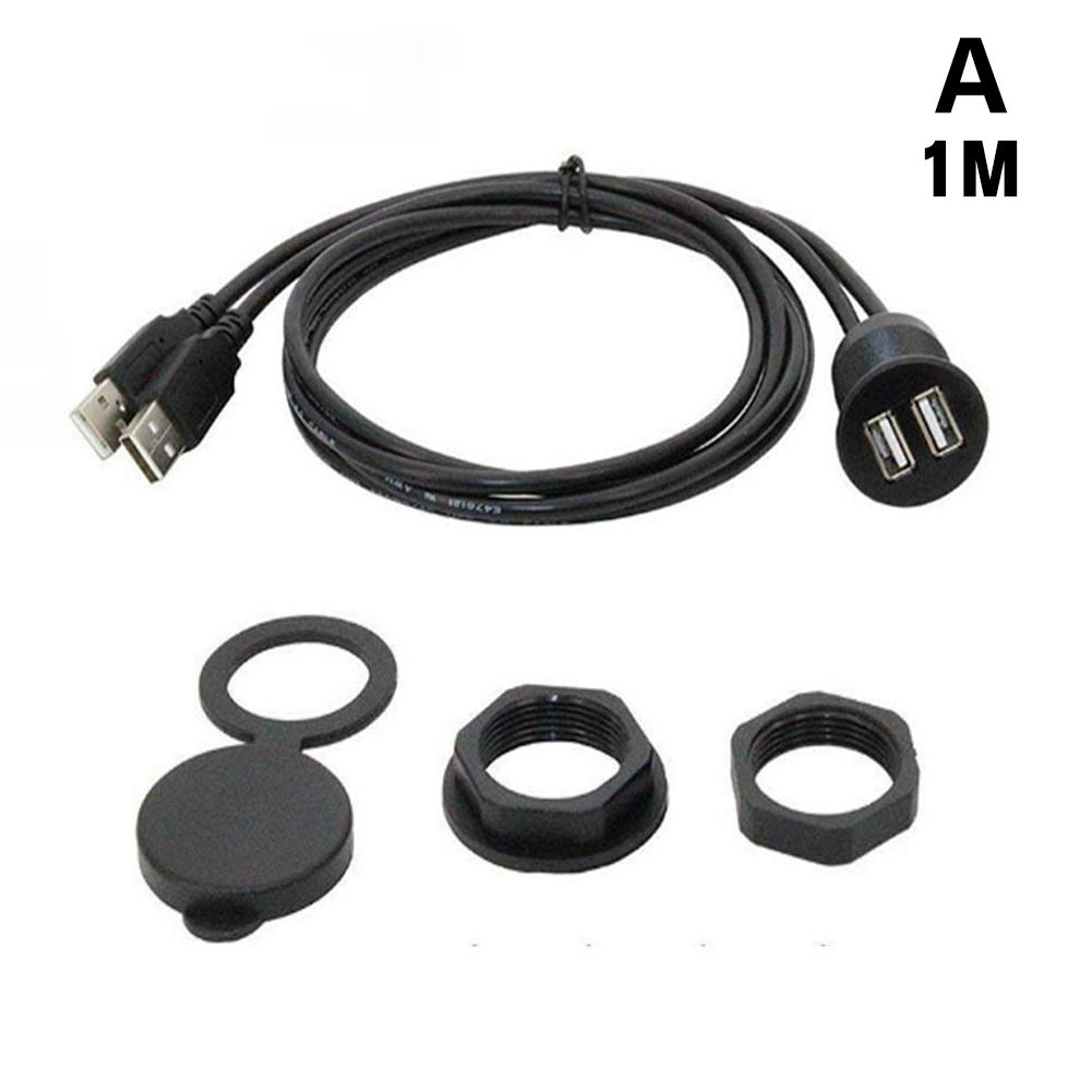 

Автомобильный удлинитель с двумя USB-портами, квадратный USB-кабель для мотоцикла 1 м/2 м M8M8