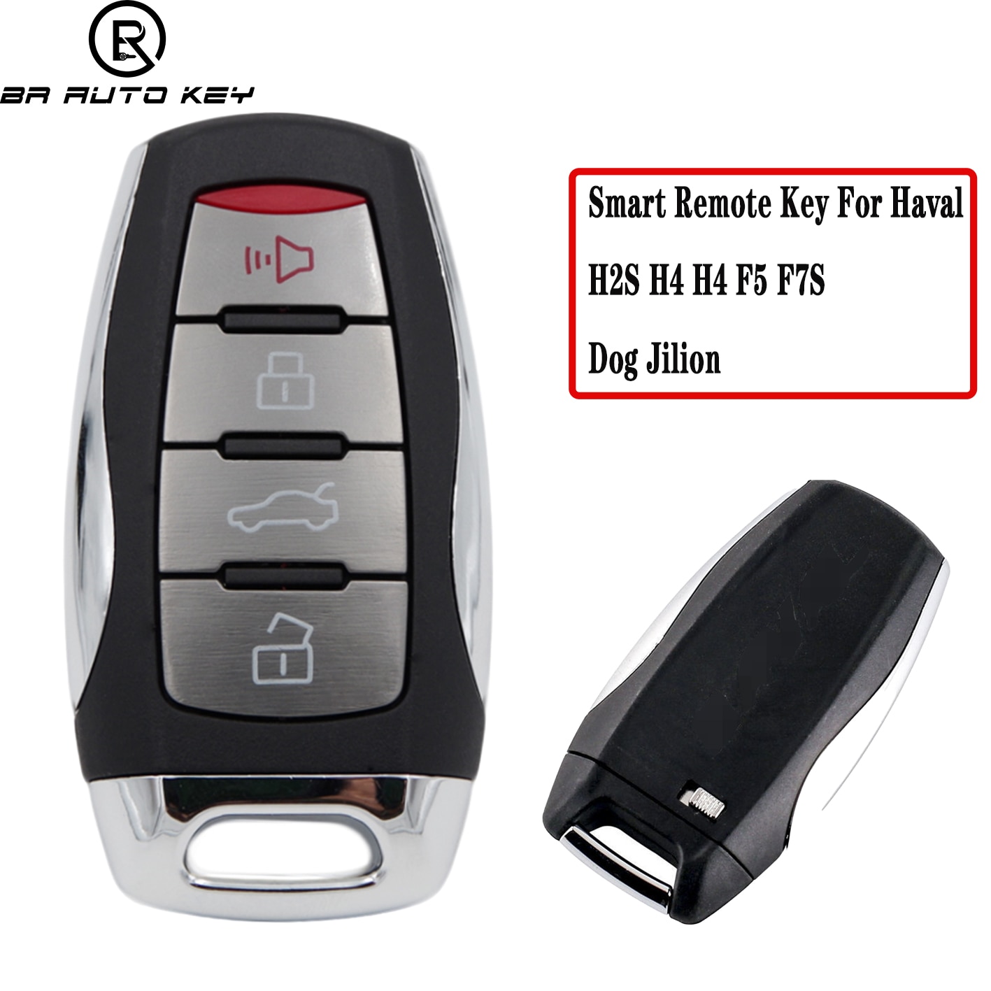 

4-кнопочный автомобильный дистанционный брелок для Great Wall Haval Jolion F7 F7X H2S H4 H6 2018 2019 2020 2021 433 МГц ID47/ID4A чип