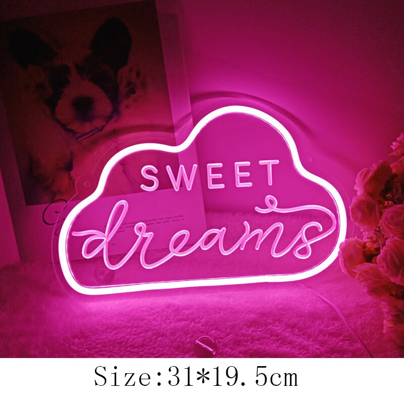 

Неоновые фотообои "Good Night", "Hello Dream"
