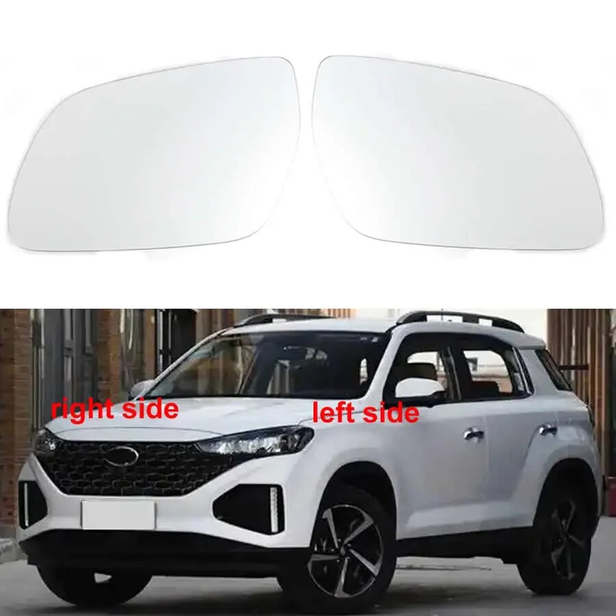 

Автомобильные аксессуары для Hyundai IX35 2021 2022, зеркальные линзы заднего вида для крыльев дверей, боковое зеркало, белая стеклянная линза