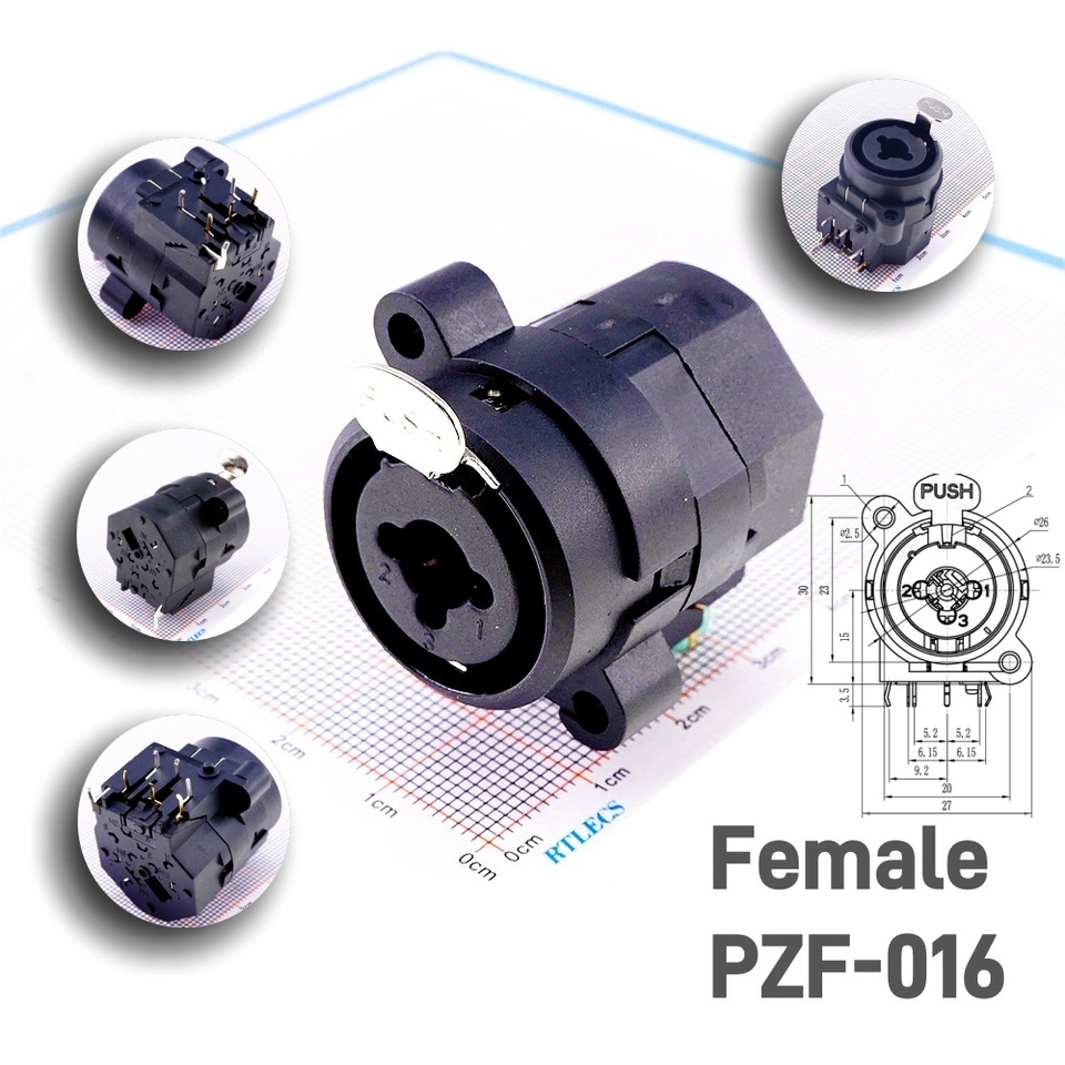 

20 шт. Розетка XLR RTLECS PZF-016