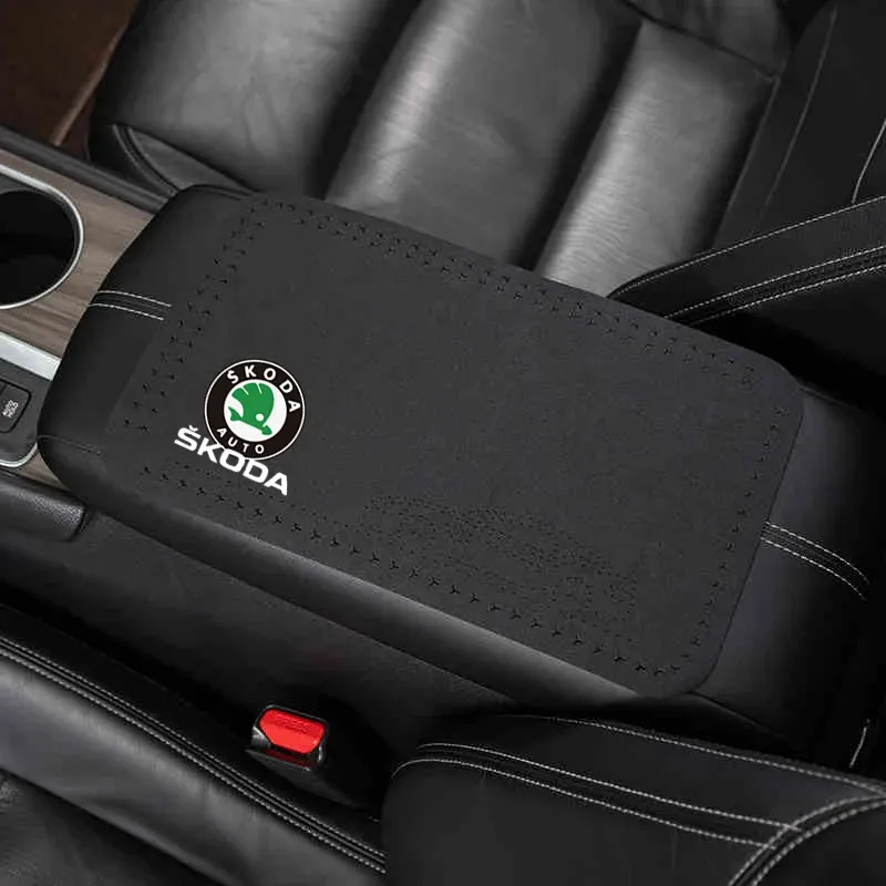 

Для Skoda Octavia A5 A4 Mk1 Fabia Uitste completa Snelle Замшевый автомобильный центральный подлокотник Противоскользящая подушка Авто аксессуары для интерьера