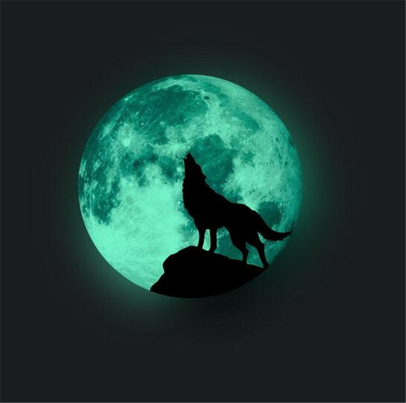 

Настенная наклейка Лuminous Moon Wolf MINISO