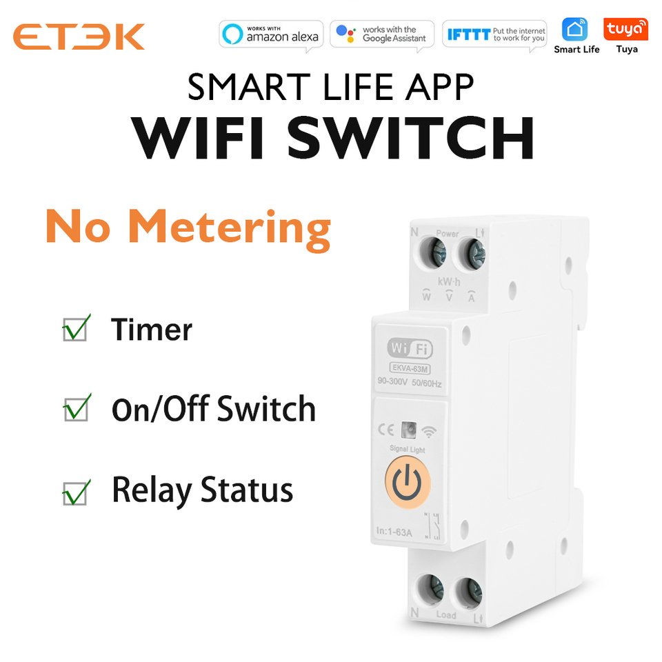 

Электр. автомат ETEK TUYA WiFi для умного дома