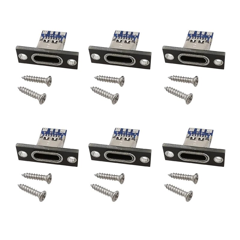 

ЛОЧЕУК разъем USB Type-C 2/4 Pin женский черный 6 шт.