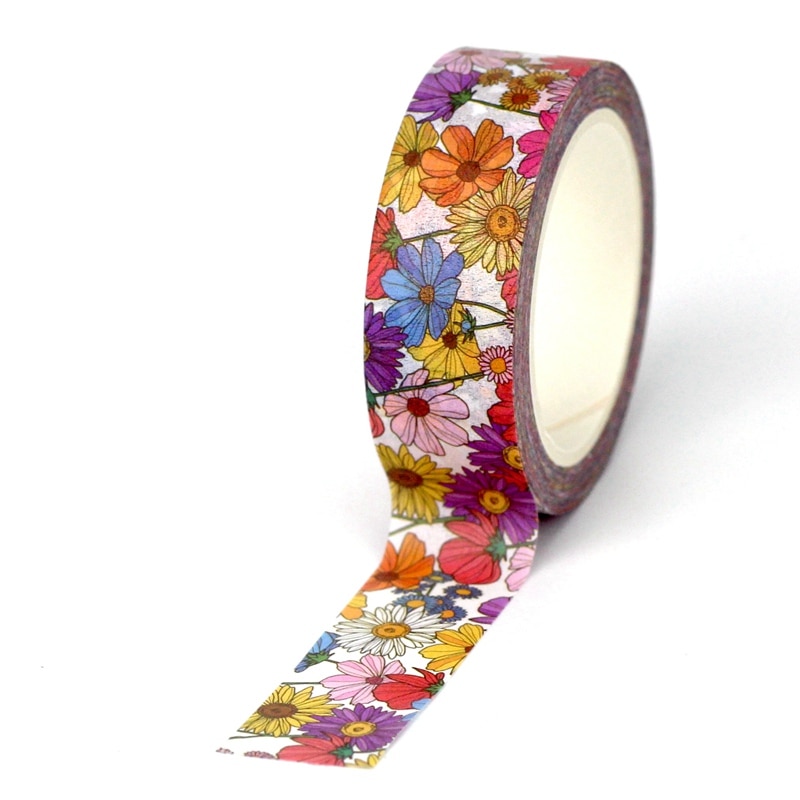 

Декоративная лента GREATHOPE WASHI TAPE с цветочным узором 10 м