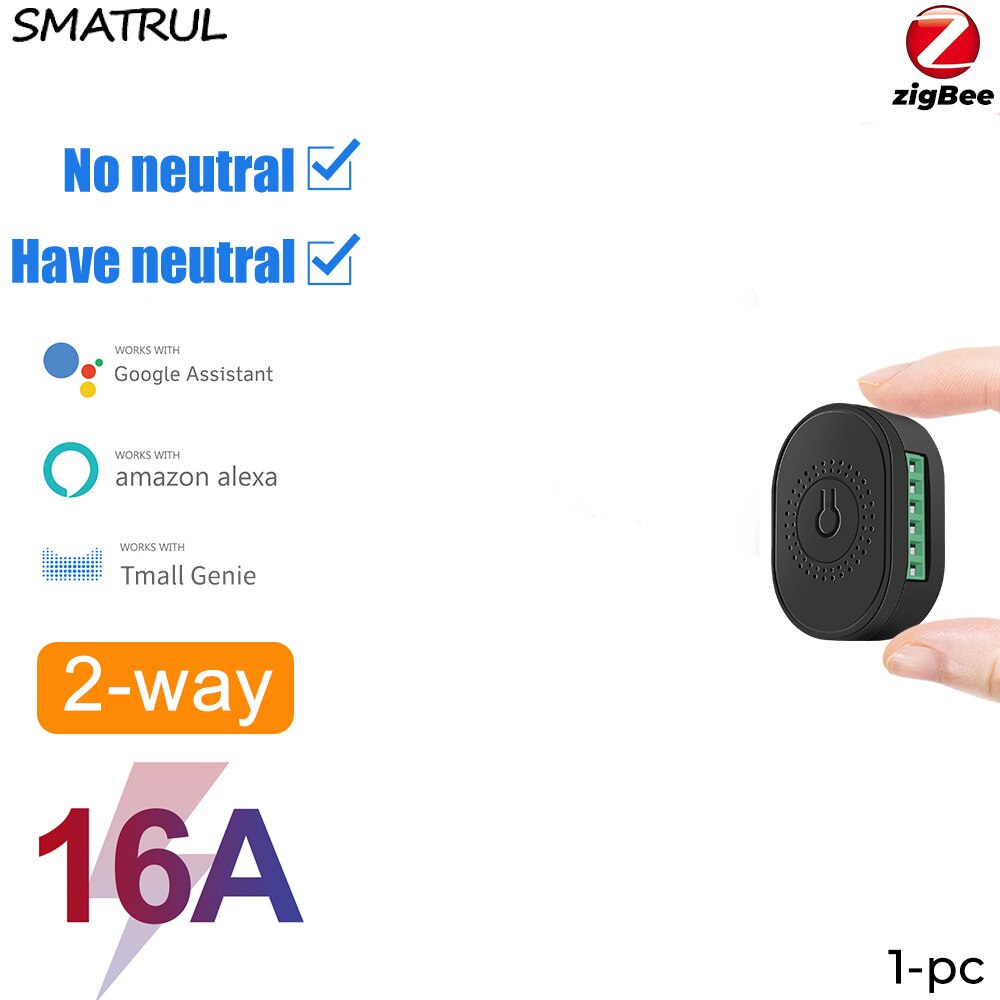 

Смарт-выключатель SMATRUL ZigBee 16А 2-х клавишный