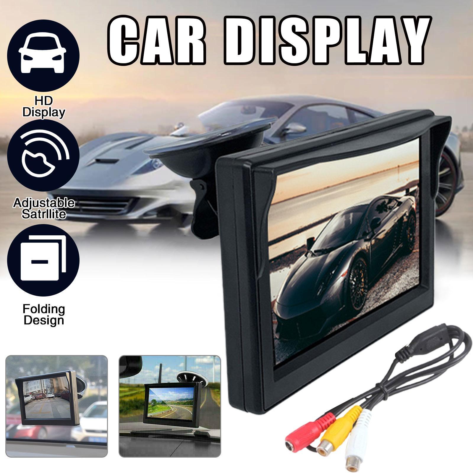 

4,3 дюймовый автомобильный монитор TFT LCD HD цифровой 16:9 800*480 экран Двухсторонний видео вход Красочный для камеры заднего вида DVD VCD