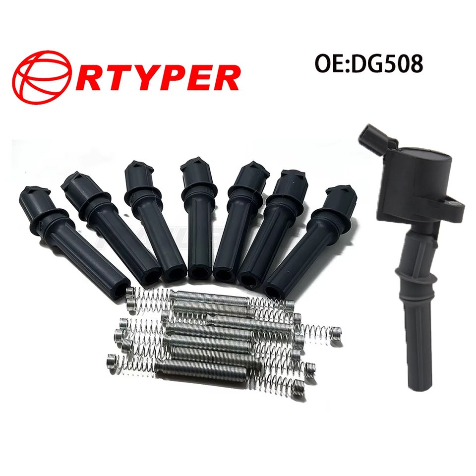 

4 шт. катушка зажигания DG508 C1454 C1417 FD503 резиновый чехол с пружиной для Ford Mercury 4,6 л 5,4 л V8