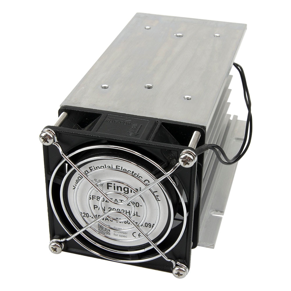 

Трехфазное твердотельное реле FHSH01F-150, 150*100*80 мм, 80 А, алюминиевый радиатор SSR с вентилятором 220 В переменного тока и защитной крышкой