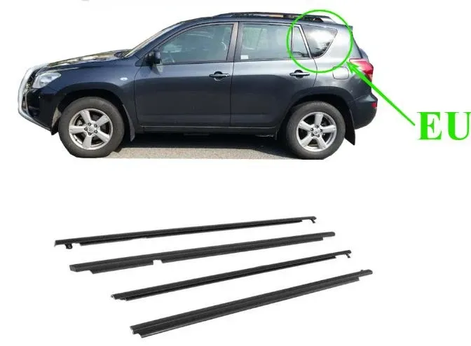 

4 шт. США или ЕС окна резиновая снаружи для Toyota RAV4 2009-2012 75720-0R020 стеклянная защитная уплотнительная лента для RAV-4 стекла внешняя