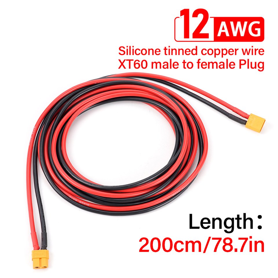 

Cosley Удлинительный кабель XT60 12AWG силиконовый 2/3 метра