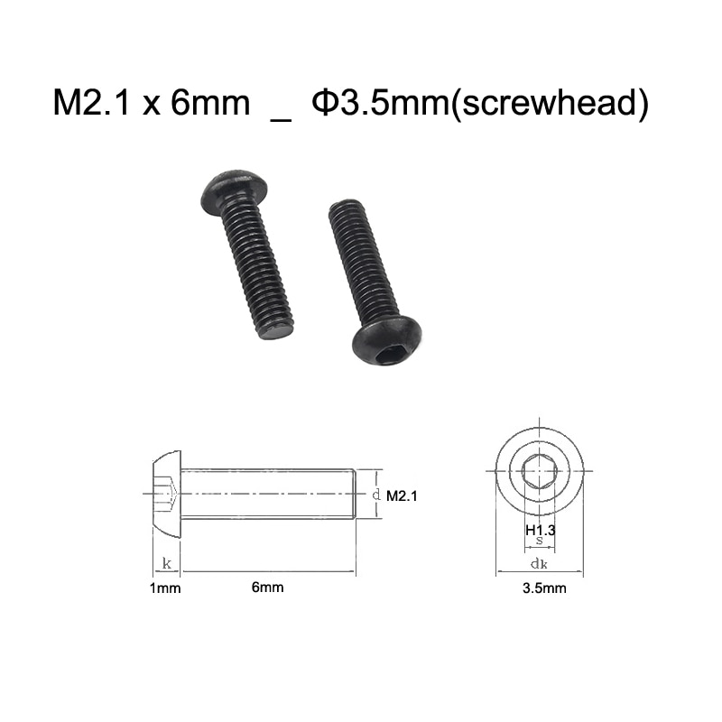 

Винты M2.1 x 6 мм для ножей
