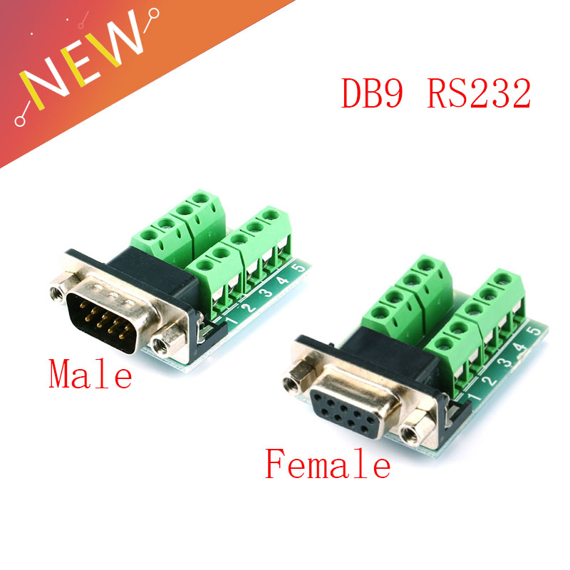 

1-10 шт. DB9 разъем-адаптер винтовой клеммы 9-контактный 9-отверстий RS232 RS485 конверсионная плата DR9 COM преобразователь D-SUB