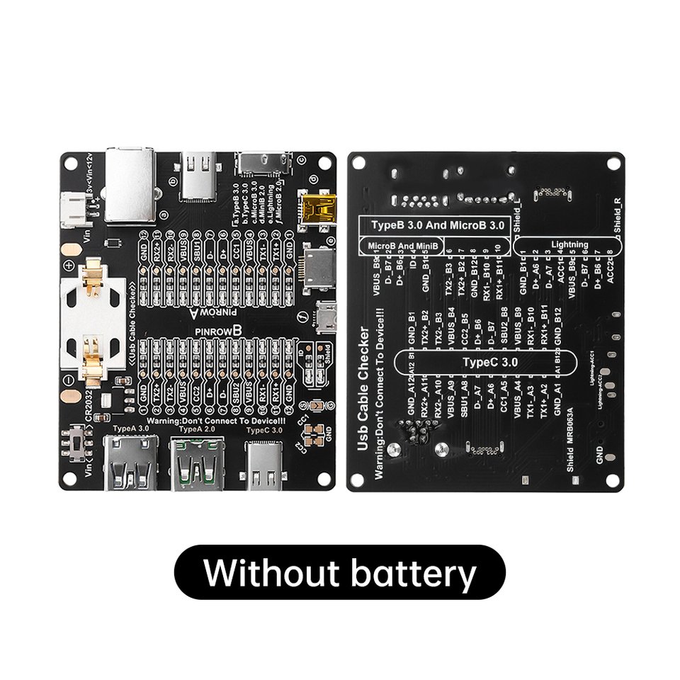 

Плата обнаружения кабеля передачи данных Type-C Micro-B Type-B, USB-тестер кабеля, устройство для проверки короткого замыкания, включения и выключения для iOS, Android