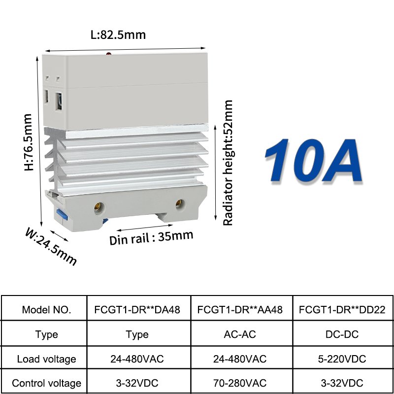 

Однофазное твердотельное реле FCGT1-DRDA48