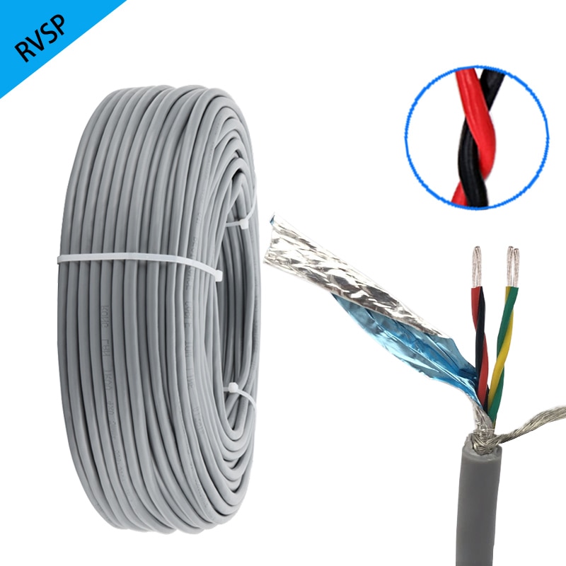 

Экранированный скрученный кабель RVSP 26AWG 2/4/6/8 ядер RS485