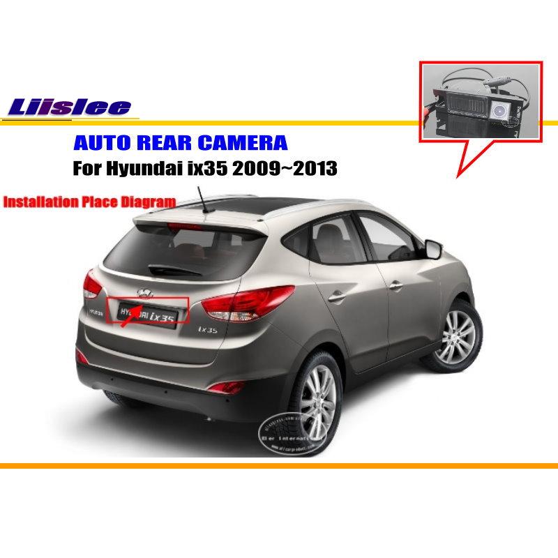 

Для Hyundai ix35 2009-2013 Автомобильная камера заднего вида, резервная задняя парковочная Автомобильная HD CCD камера, комплект аксессуаров