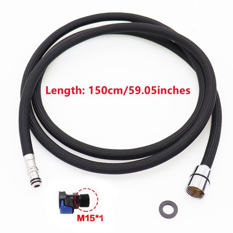

Шланг для смесителя F1/2 M15*1 нейлоновый серый/черный 150 см