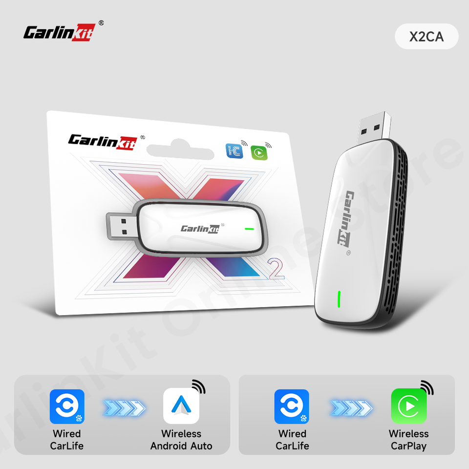 

Carlinkit X1CA/X2CA Проводной адаптер CarLife к беспроводному CarPlay Android Auto Ble Wi-Fi Обновление автомобильных интеллектуальных систем для CarLife