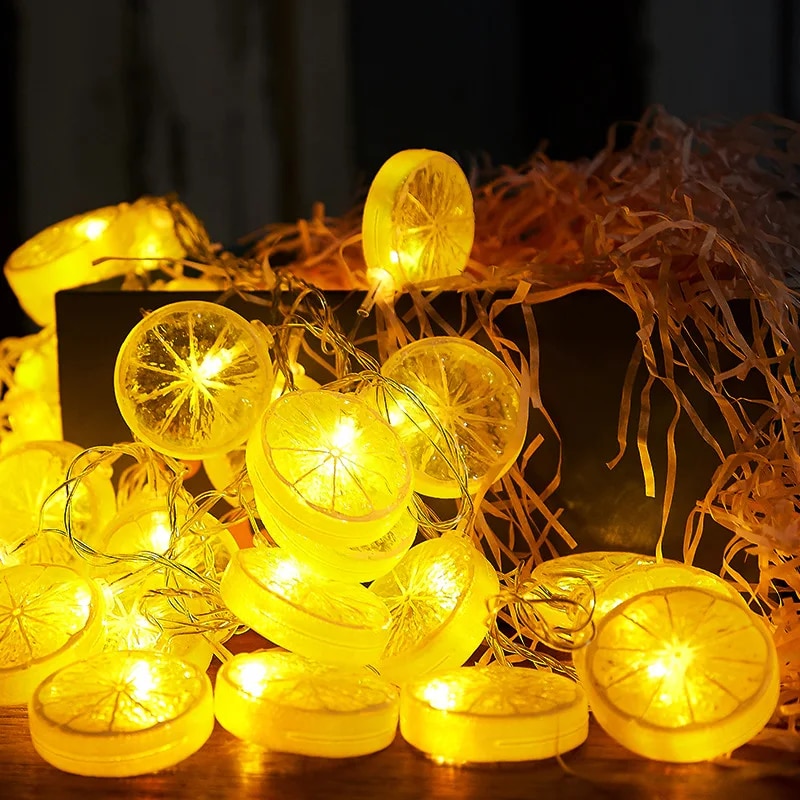 

LED гирлянда с ломтиками апельсина