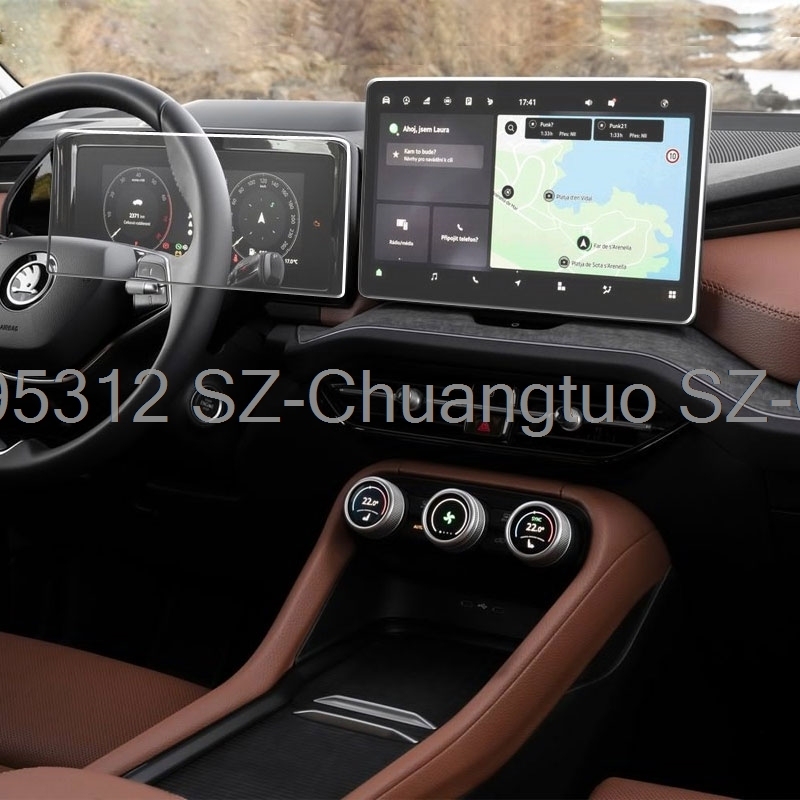 

Проточная пленка из ТПУ для Skoda Kodiaq 2024 2025 13-дюймовая GPS-навигация 10-дюймовая приборная панель Защитная пленка для экрана кабины