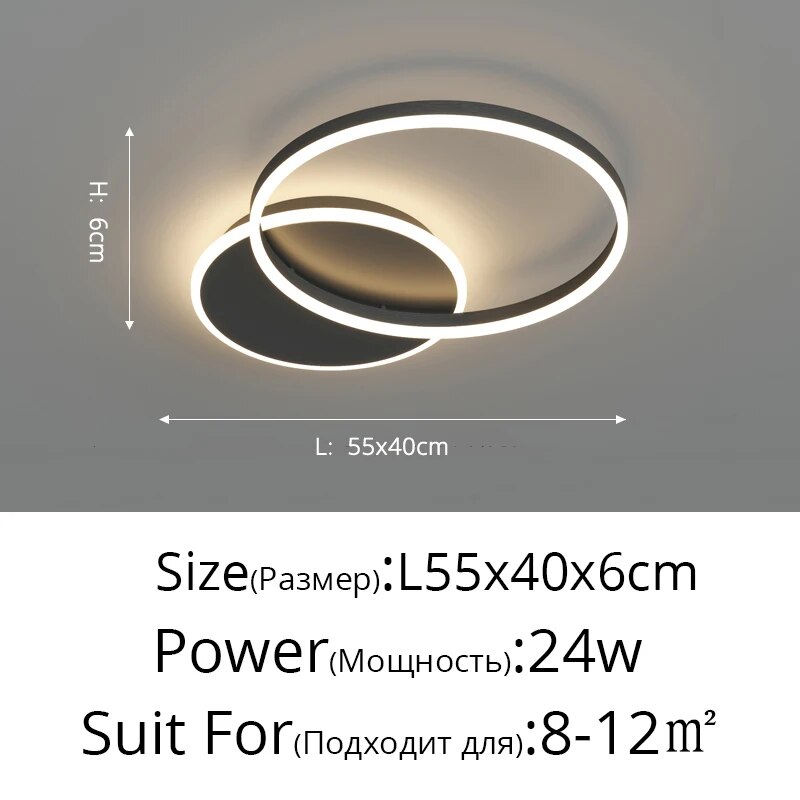 

Потолочный светильник LED черный и золотой