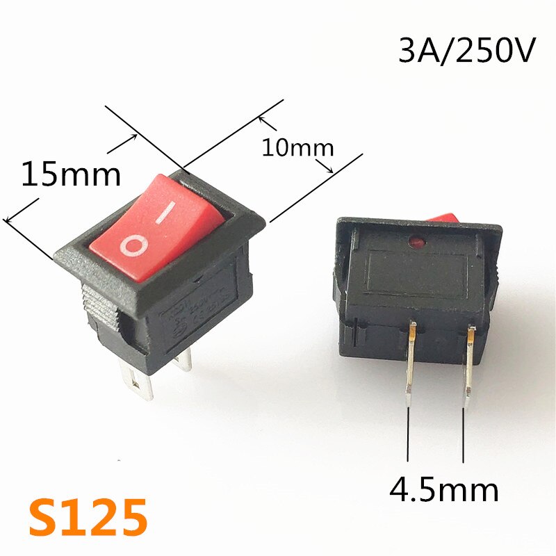 

Переключатель Pixiuonline KCD1 круглый/квадратный 2/3 PIN пластик 6A/250V