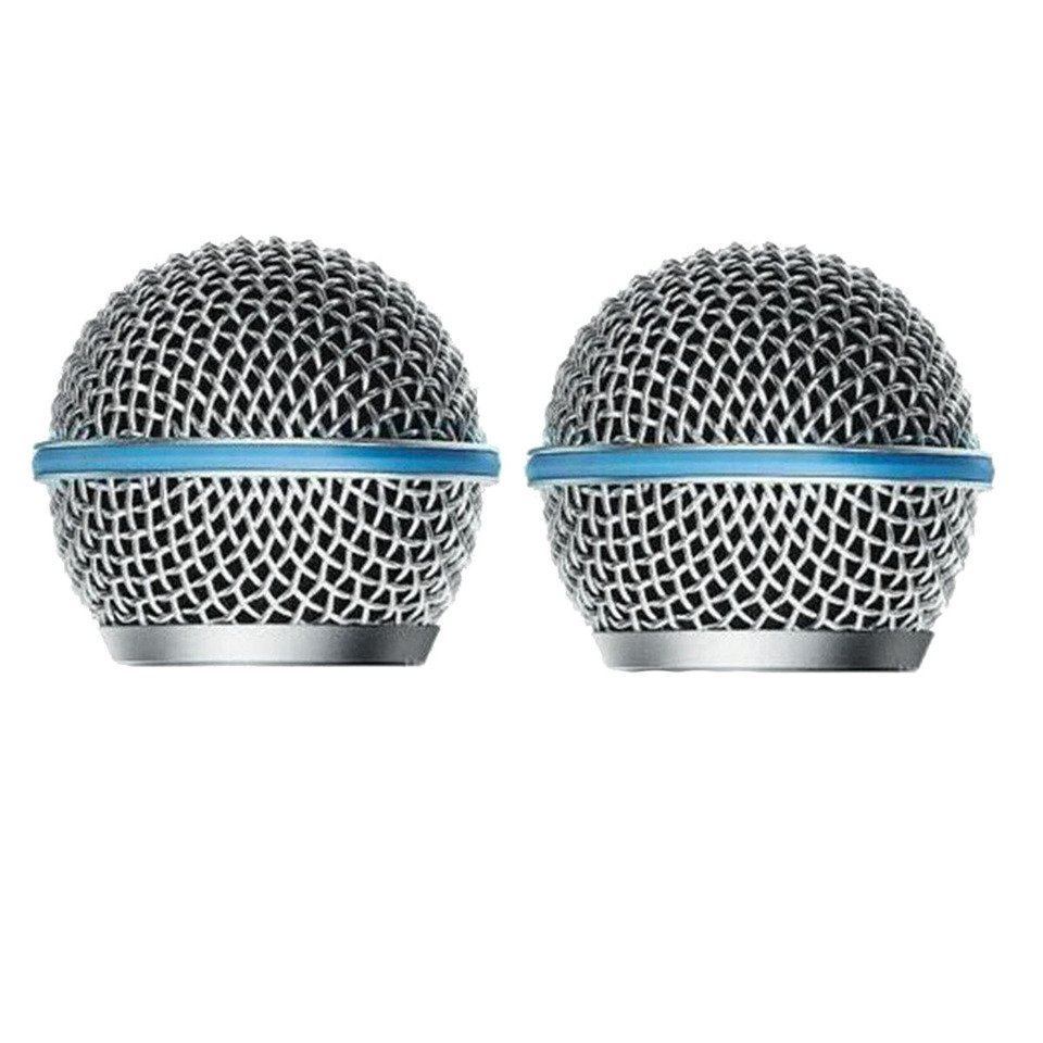 

RU106 2ШТ Микрофонная решетка Mic Grille Замена микрофонной сетки с шаровой головкой для Shure Beta58A SM58 Pgx24 Slx24
