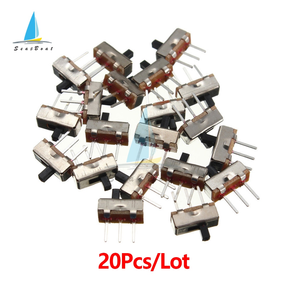 

Мини-переключатель прерывателя SS12D00G, 20 шт., 32-битный SPDT1P2T, 3-контактный, печатная плата, переключатель постоянного тока, 50 в, 0,5 А, для самостоятельной сборки