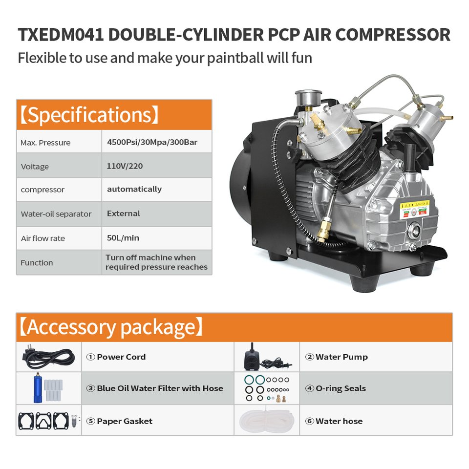

Компрессор TUXING 4500Psi PCP