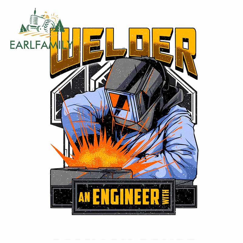 

EARLFAMILY 13 см x 9,8 см для сварки, граффити, автомобильные наклейки, ремонт, наклейка, виниловый материал, строительное украшение