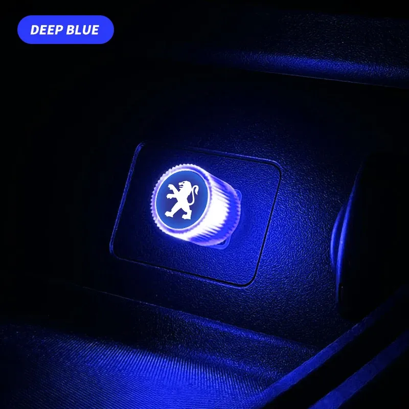 

USB мини-автомобильные внутренние атмосферные огни, декоративная лампа для Peugeot 206 207 208 301 307 308 406 408 508 2008 3008 5008 RCZ 607