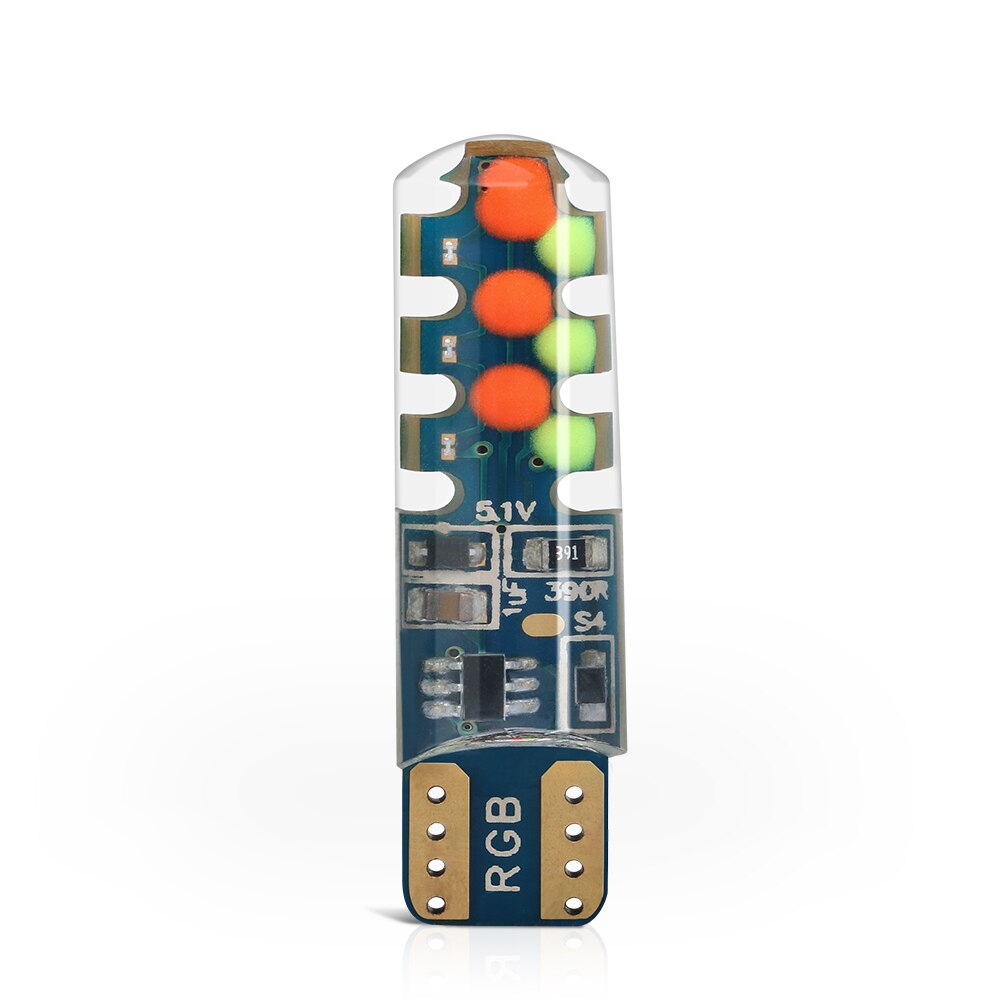

2 шт. светодиодные лампы RGB W5W 194 168 T10 COB 18SMD, стробоскопическая вспышка, автомобильная клиновая лампа, номерной свет, многоцветная лампа с автоматическим индикатором