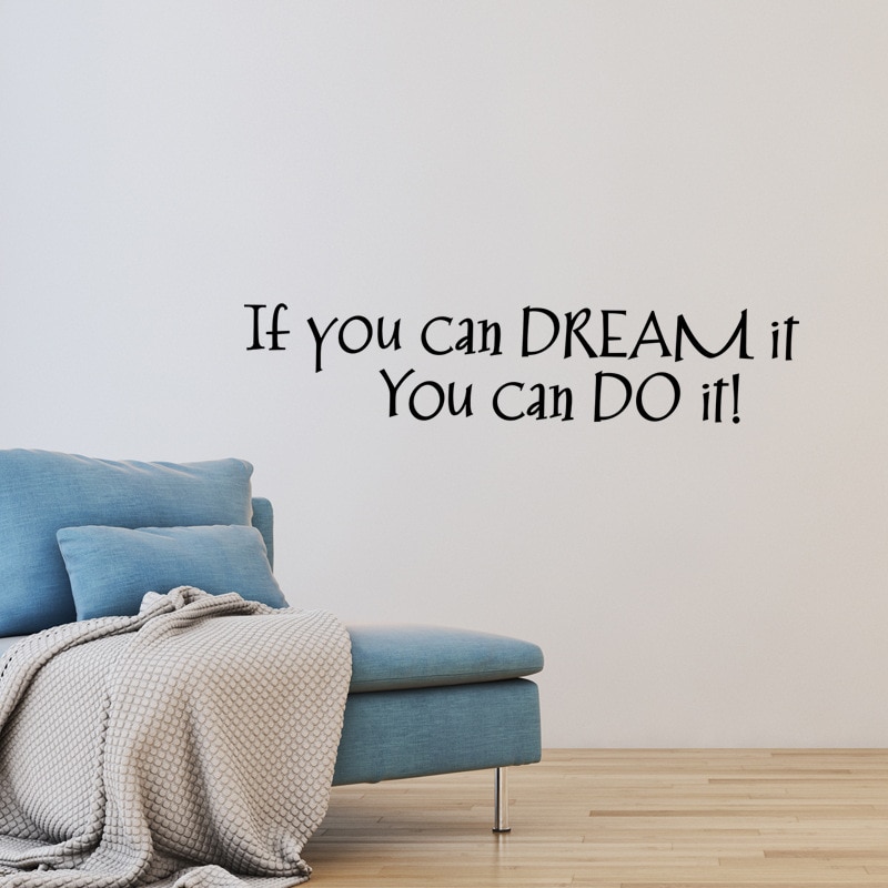 

Настенная наклейка HonC "If you can dream it. You can do it"