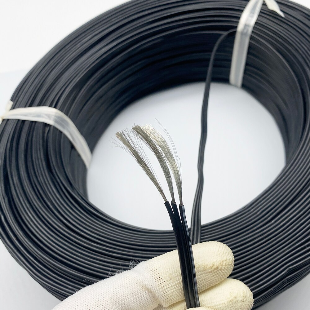 

26AWG 3P 4P 8P Специальный мягкий высокотемпературный силиконовый кабель Мягкий параллельный провод Черно-белый луженый медный провод Гибкая линия 10 м