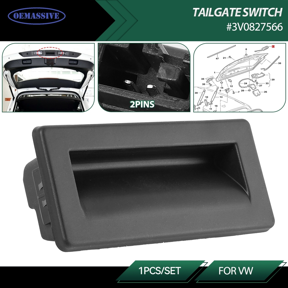 

Выключатель замка заднего багажника для Skoda Superb Yeti Octavia Audi A4 Seat VW Caddy Tiguan 3V0827566 3VD827566 3V0 827 566