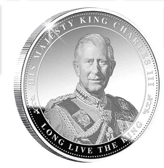 

Держатель для мемориальной монеты Карла III