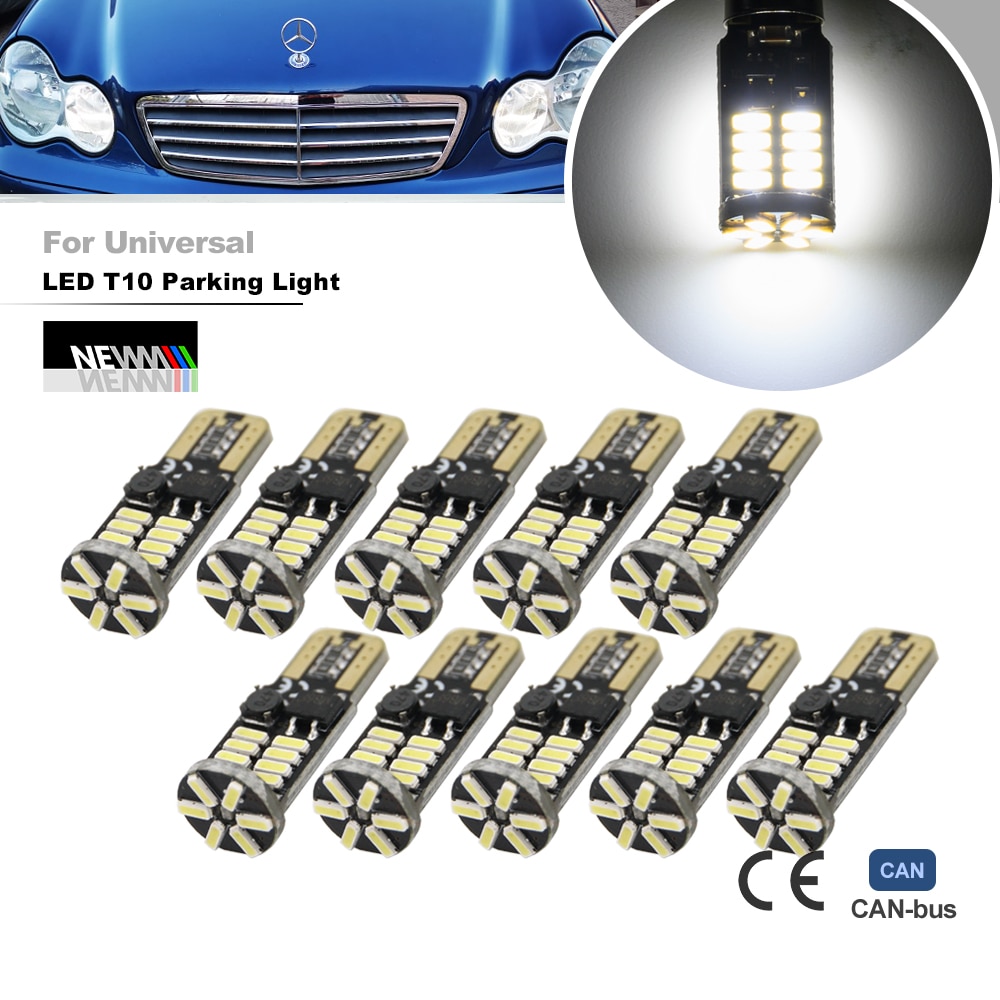 

10 шт. T10 Led Canbus T10 22 Led 4014 SMD LED без OBC Error 194 168 W5W T10 Canbus Неполярная светодиодная клиновая лампа Автомобильный Стайлинг