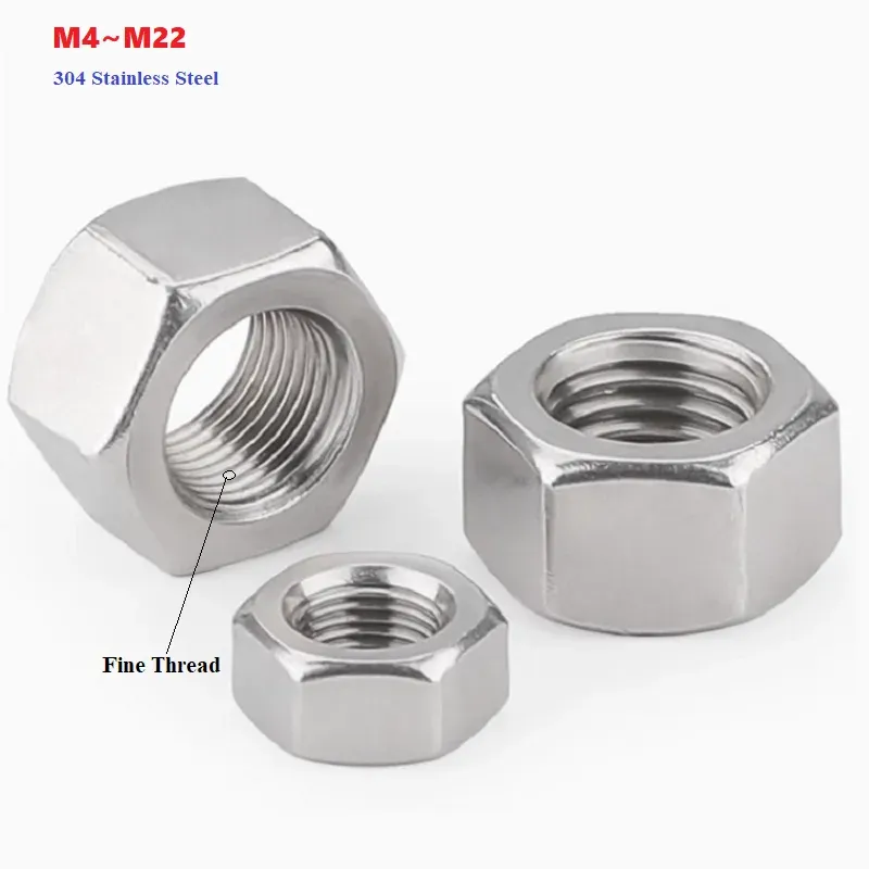 

Шестигранные гайки из нержавеющей стали M4-M22
